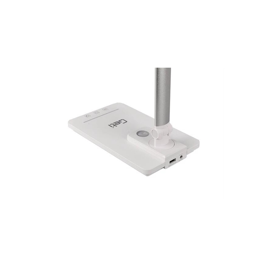 LED prigušiva stona lampa sa USB priključkom, LED/9W/230V, 3000K/4000K/5500K, bela
