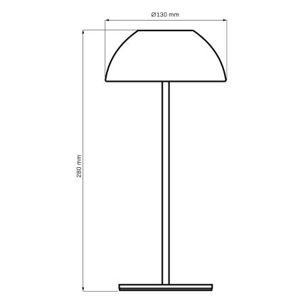LED stona lampa TANZANIA, prigušiva i dodirna, za spoljašnju upotrebu, LED/1,8W/5V USB, 1800 mAh, IP44, ružičasta