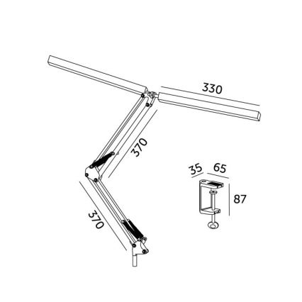 LED prigušiva stona lampa TENUIX DUO LED/15W/230V 3000-6000K bela