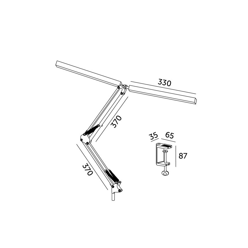 LED prigušiva stona lampa TENUIX DUO LED/15W/230V 3000-6000K bela