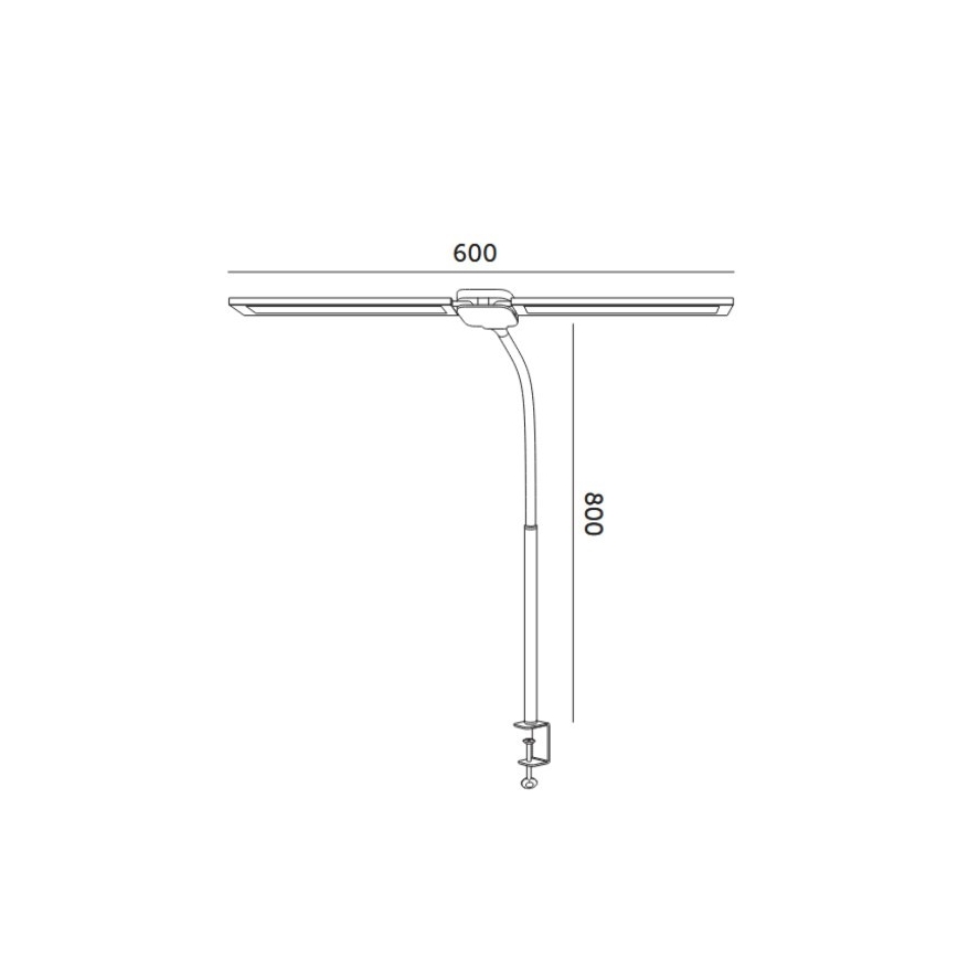 LED Prigušiva stona lampa USB TENUIX DUO LED/14W/5V 3000-6000K crna