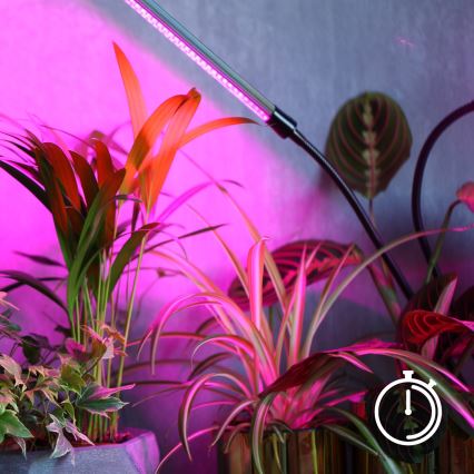 Fleksibilna LED prigušiva stona lampa za uzgoj biljaka VITARO 3xLED/10W/230V crna