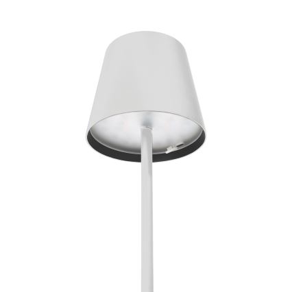 LED prigušiva punjiva stona lampa za spoljašnju upotrebu LED/4W/4000 mAh 3000/4000/5500K IP44 bela
