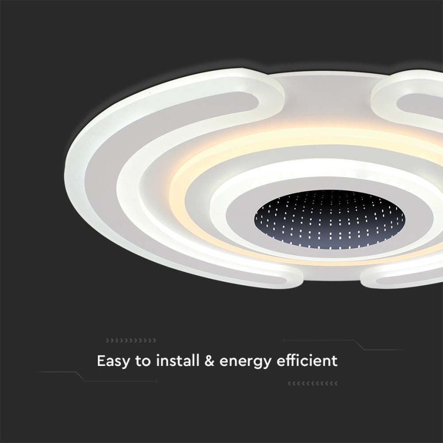 LED prigušiva plafonska svetiljka LED/95W/230V 3000-6500K pr. 52 cm + daljinski upravljač