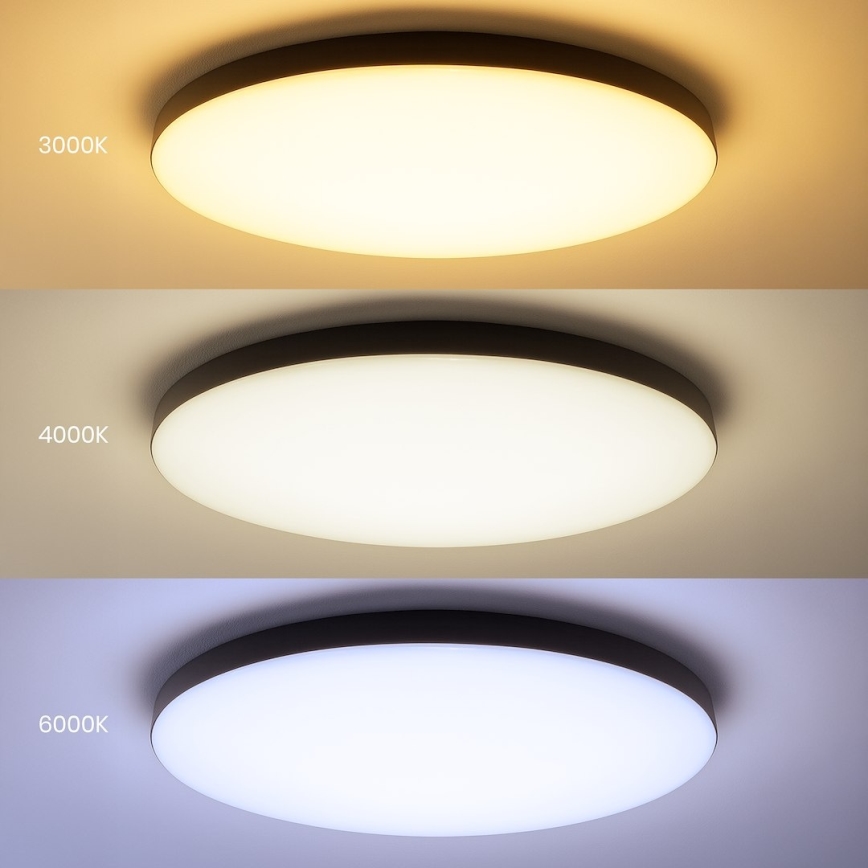 LED prigušiva plafonska svetiljka SIENA LED/80W/230V 3000-6000K prečnik 75 cm crna + daljinski upravljač
