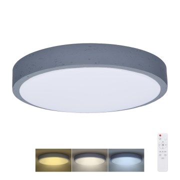 LED prigušiva stropna svetiljka GREY LED/60W/230V 3000-6500K siva, prečnik 49 cm + daljinski upravljač