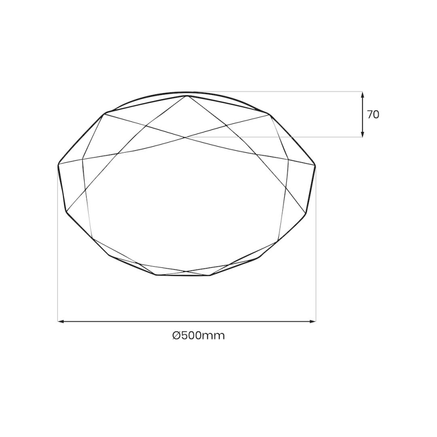 LED prigušiva plafonska svetiljka HEX LED/72W/230V 3000-6000K prečnik 50 cm bela + daljinski upravljač