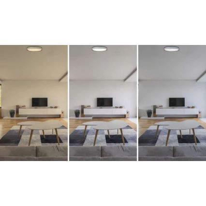 LED prigušiva stropna svetiljka ILVI LED/30W/230V 2700-6500K prečnik 40 cm bela/bež + daljinski upravljač
