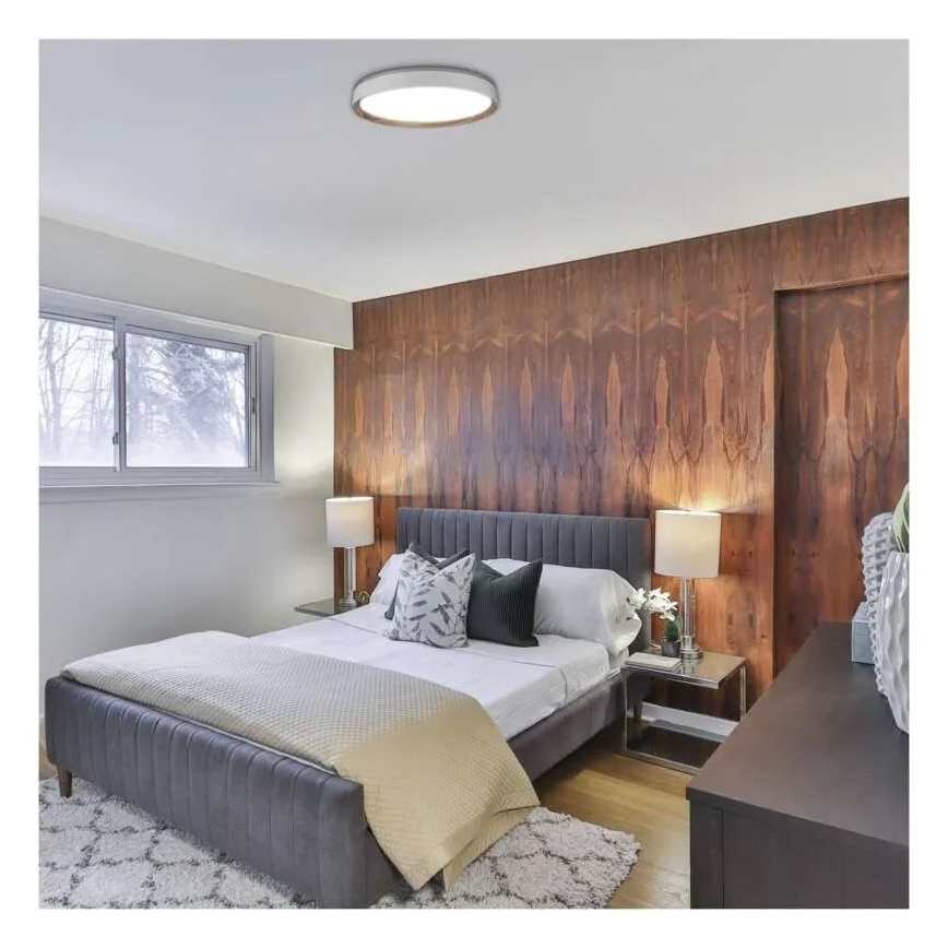 LED prigušiva plafonsko svetlo ILVI LED/45W/230V 2700-6500K prečnika 50 cm bela/bež + daljinski upravljač