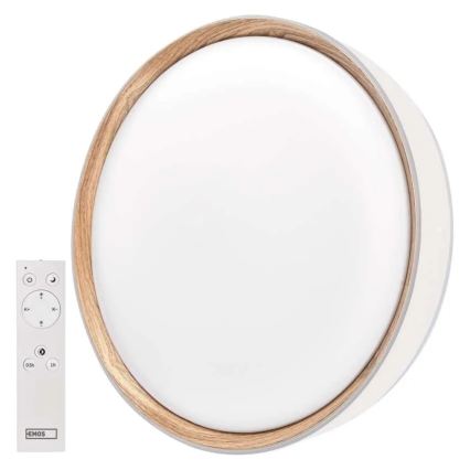 LED prigušiva plafonsko svetlo ILVI LED/45W/230V 2700-6500K prečnika 50 cm bela/bež + daljinski upravljač