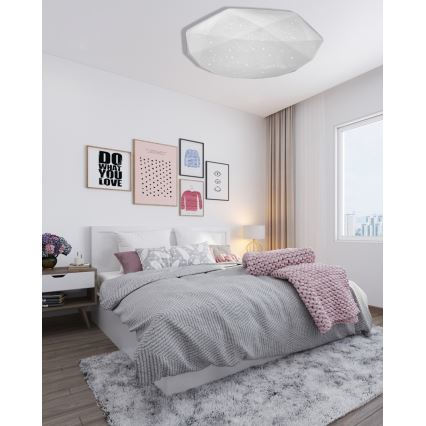 LED prigušiva stropna svetiljka INDUS LED/60W/230V 2700-6500K prečnik 58 cm + daljinski upravljač