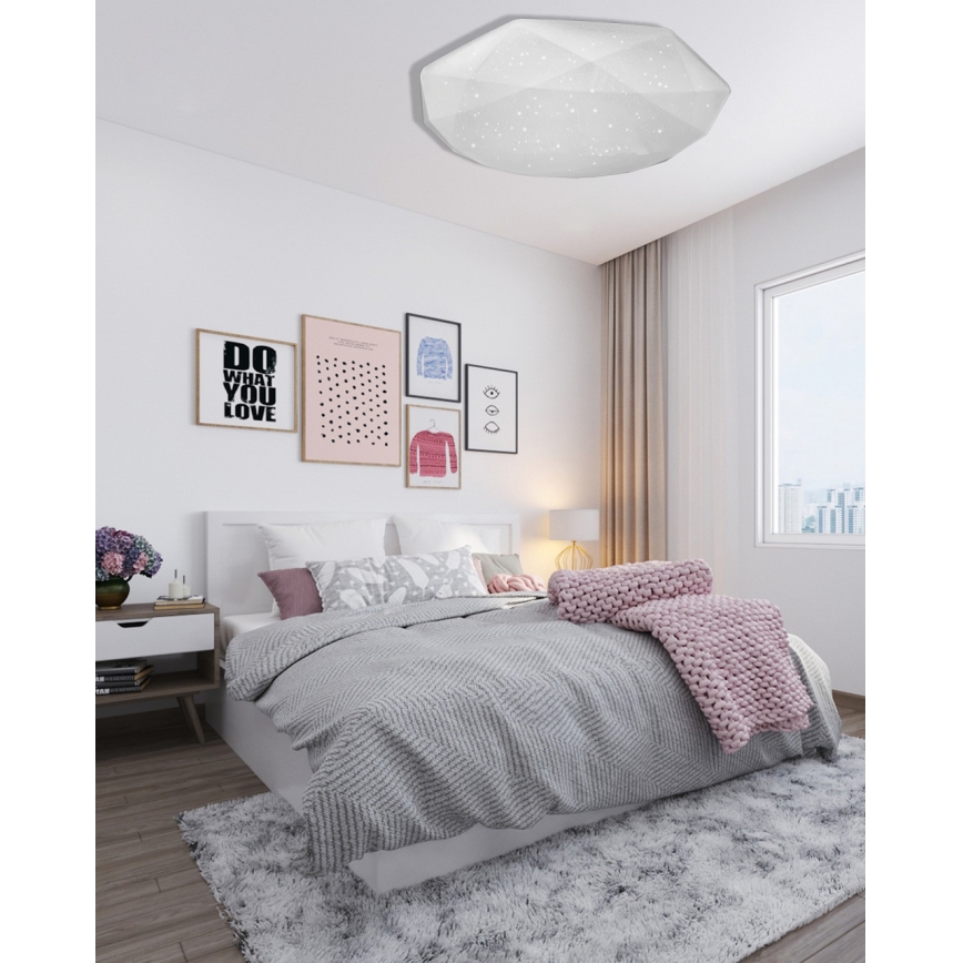 LED prigušiva stropna svetiljka INDUS LED/60W/230V 2700-6500K prečnik 58 cm + daljinski upravljač