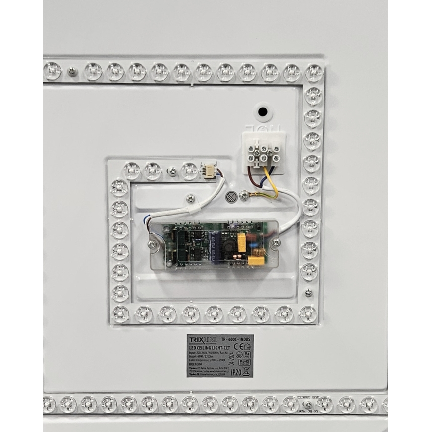 LED prigušiva stropna svetiljka INDUS LED/60W/230V 2700-6500K prečnik 58 cm + daljinski upravljač