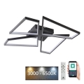 LED prigušiva stropna svetiljka LED/115W/230V 3000-6500K crna + daljinski upravljač