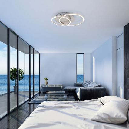 LED prigušiva stropna svetiljka LED/28W/230V 3000K mat hrom