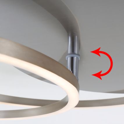 LED prigušiva stropna svetiljka LED/28W/230V 3000K mat hrom