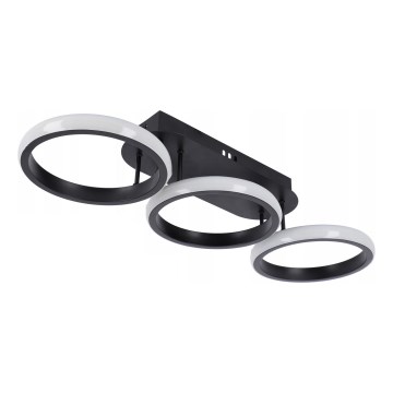 LED prigušiva stropna svetiljka LED/30W/230V 3000-6500K crna Wi-Fi Tuya + daljinski upravljač