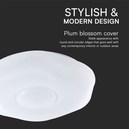 LED prigušiva stropna svetiljka LED/40W/230V 3000-6500K 40 cm bela + daljinski upravljač