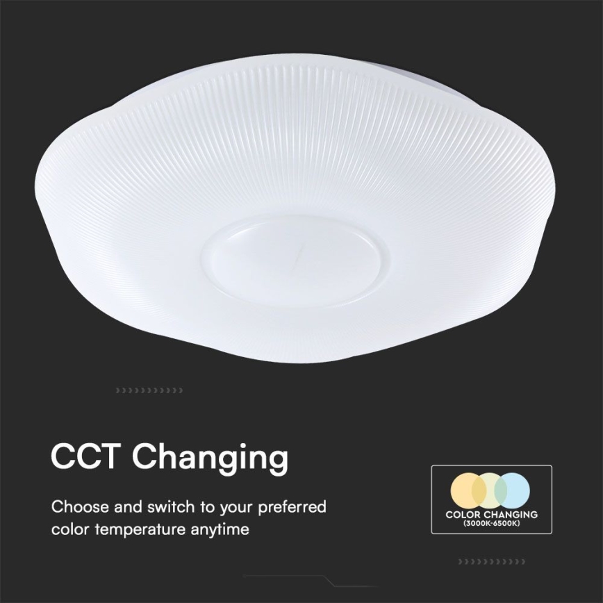 LED prigušiva stropna svetiljka LED/40W/230V 3000-6500K 40 cm bela + daljinski upravljač