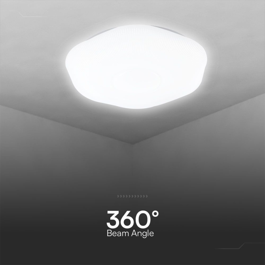 LED prigušiva stropna svetiljka LED/40W/230V 3000-6500K 40 cm bela + daljinski upravljač