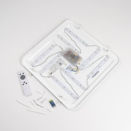LED stropno svetlo sa prigušiva LED/42W/230V 3000-6500K 49x49 cm belo + daljinski upravljač