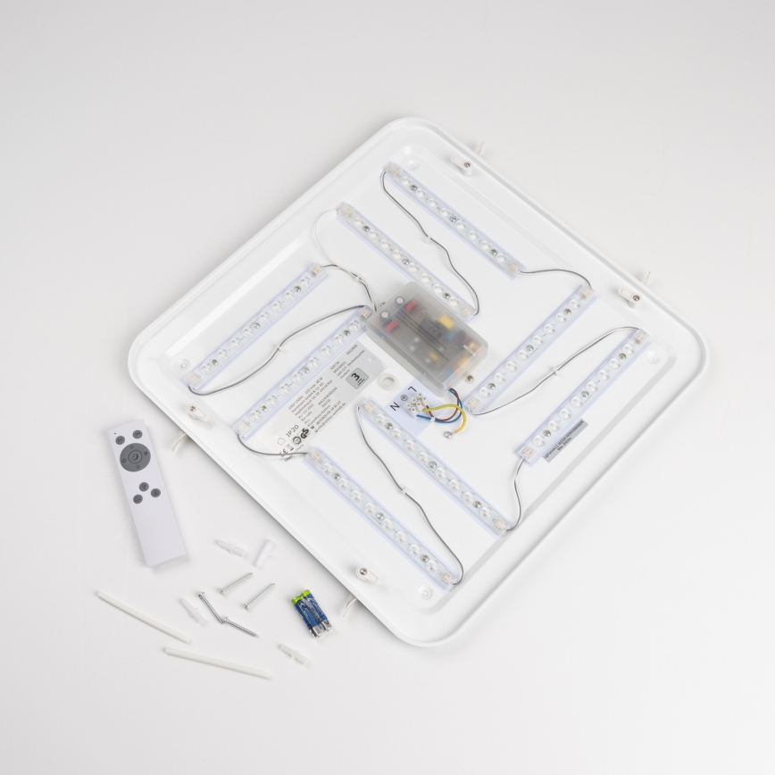 LED stropno svetlo sa prigušiva LED/42W/230V 3000-6500K 49x49 cm belo + daljinski upravljač