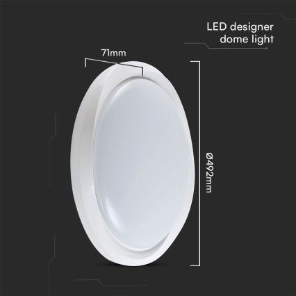 LED prigušiva stropna svetiljka LED/60W/230V 3000-6500K 49,2 cm bela + daljinski upravljač