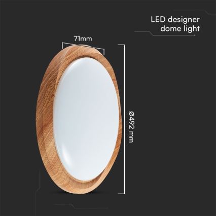 Prigušiva LED plafonska svetiljka, 60 W / 230 V, 3000–6500 K, prečnik 49 cm + daljinski upravljač