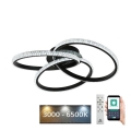 LED prigušiva stropna svetiljka LED/70W/230V 3000-6500K crna + daljinski upravljač