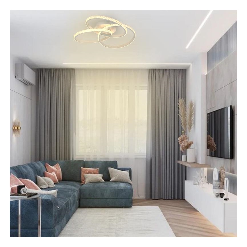 LED prigušiva stropna svetiljka LED/70W/230V 3000-6500K bela + daljinski upravljač