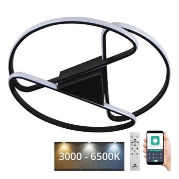 LED prigušiva stropna svetiljka LED/75W/230V 3000-6500K crna + daljinski upravljač