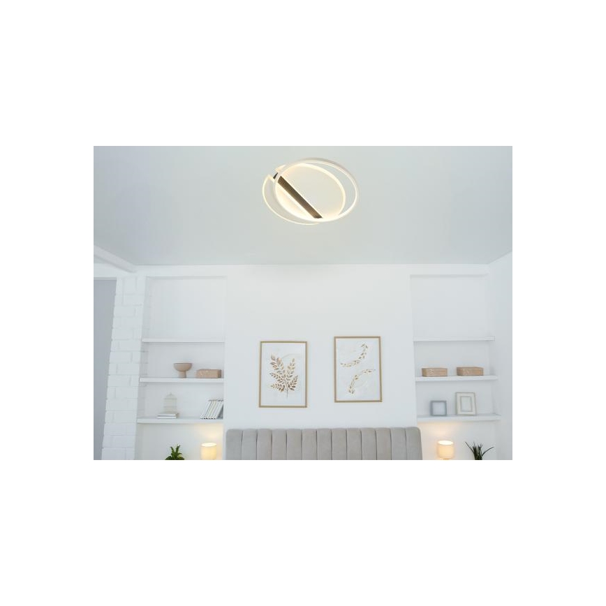 LED prigušiva stropna svetiljka LED/80W/230V 3000-6500K bela + daljinski upravljač