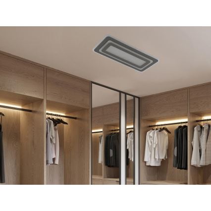 LED prigušiva stropna svetiljka LED/85W/230V 3000-6500K siva + daljinski upravljač