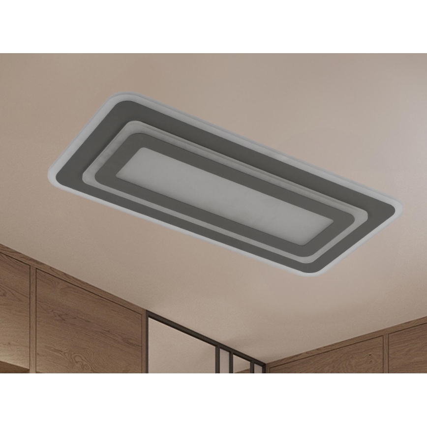 LED prigušiva stropna svetiljka LED/85W/230V 3000-6500K siva + daljinski upravljač