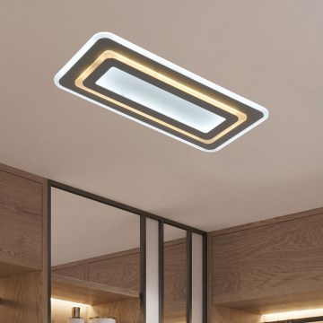 LED prigušiva stropna svetiljka LED/85W/230V 3000-6500K siva + daljinski upravljač