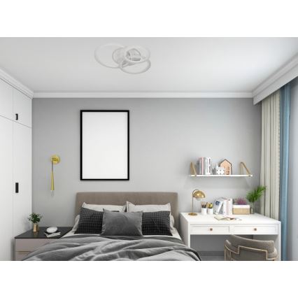LED prigušiva stropna svetiljka LED/90W/230V 3000-6500K + daljinski upravljač