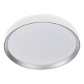 LED prigušiva stropna svetiljka LIXAN LED/47W/230V 3000-6500K prečnik 38,6 cm bela/srebrna + daljinski upravljač