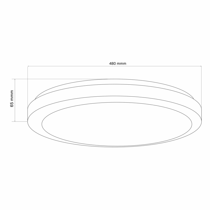LED prigušiva kupatilska stropna svetiljka MARIAN LED/72W/230V pr. 48 cm 3000-6000K IP44 + daljinski upravljač