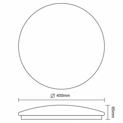 LED prigušiva stropna svetiljka OPAL LED/36W/230V 3000-6500K prečnik 40 cm + daljinski upravljač