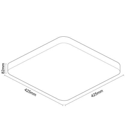 LED prigušiva plafonska svetiljka OPAL LED/48W/230V 2700-6500K Wi-Fi Tuya bela + daljinski upravljač
