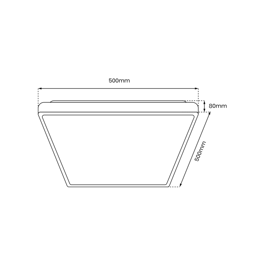 LED prigušiva plafonska lampa QUADRO LED/66W/230V 3000-6000K bela/crna sa daljinskim upravljačem