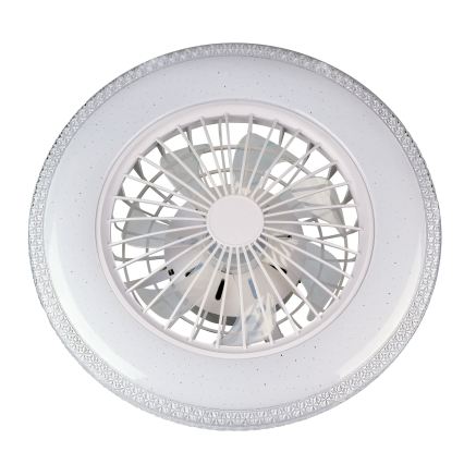 LED prigušiva plafonska svetiljka sa ventilatorom EGYPT LED/48W/230V 3000-6500K bela + daljinski upravljač