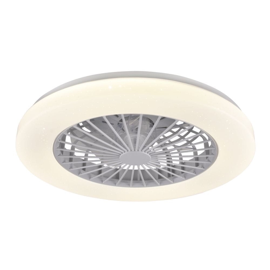 LED prigušiva stropno svetlo sa ventilatorom LIBYA LED/48W/230V 3000-6500K belo + daljinski upravljač