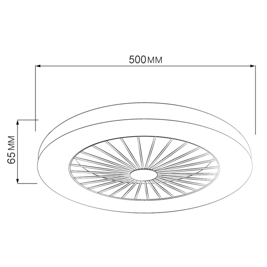 LED prigušiva stropno svetlo sa ventilatorom LIBYA LED/48W/230V 3000-6500K belo + daljinski upravljač