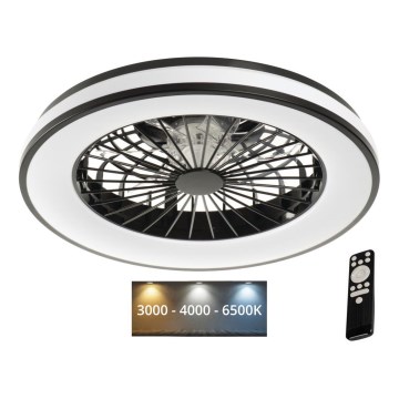 LED prigušiva stropna svetiljka sa ventilatorom PLAVE LED/48W/230V 3000/4000/6500K + daljinski upravljač