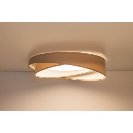 LED prigušiva plafonska svetiljka SMART GALAXY MODERN LED/24W/230V 3000-6500K prečnika 55 cm bež/bela + daljinski upravljač