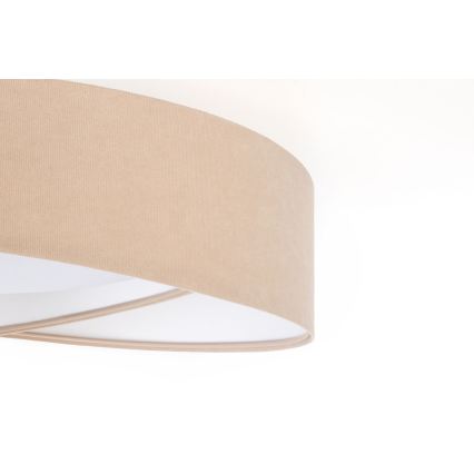 LED prigušiva plafonska svetiljka SMART GALAXY MODERN LED/24W/230V 3000-6500K prečnika 55 cm bež/bela + daljinski upravljač