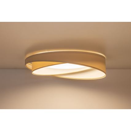 LED prigušiva plafonska svetiljka SMART GALAXY MODERN LED/24W/230V 3000-6500K prečnik 55 cm krem/bela + daljinski upravljač