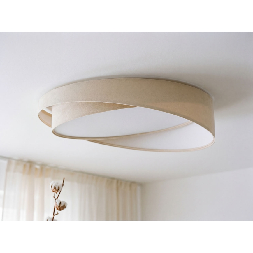 LED prigušiva plafonska svetiljka SMART GALAXY MODERN LED/24W/230V 3000-6500K prečnik 55 cm krem/bela + daljinski upravljač