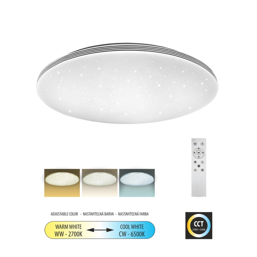 LED prigušiva stropna svetiljka VENTA LED/36W/230V 2700-6500K Ø 48 cm + daljinski upravljač